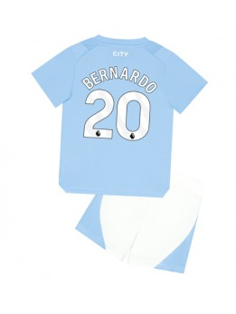 Manchester City Bernardo Silva #20 Heimtrikotsatz für Kinder 2023-24 Kurzarm (+ Kurze Hosen)